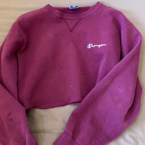 cropped champion vintage sweatshirt